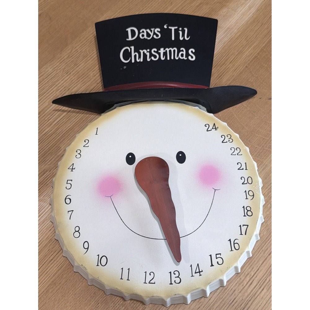 Metal Countβ Down the Days Til Christmas Snowman 20 Inches